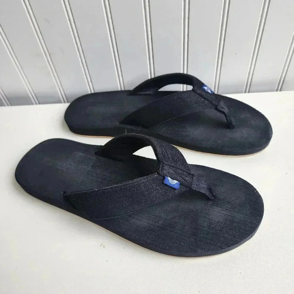 Dockers Men' Flip Flops Premium Sandals Lightweight Black Sz Large ( 9.5-10.5 ) - Picture 1 of 6